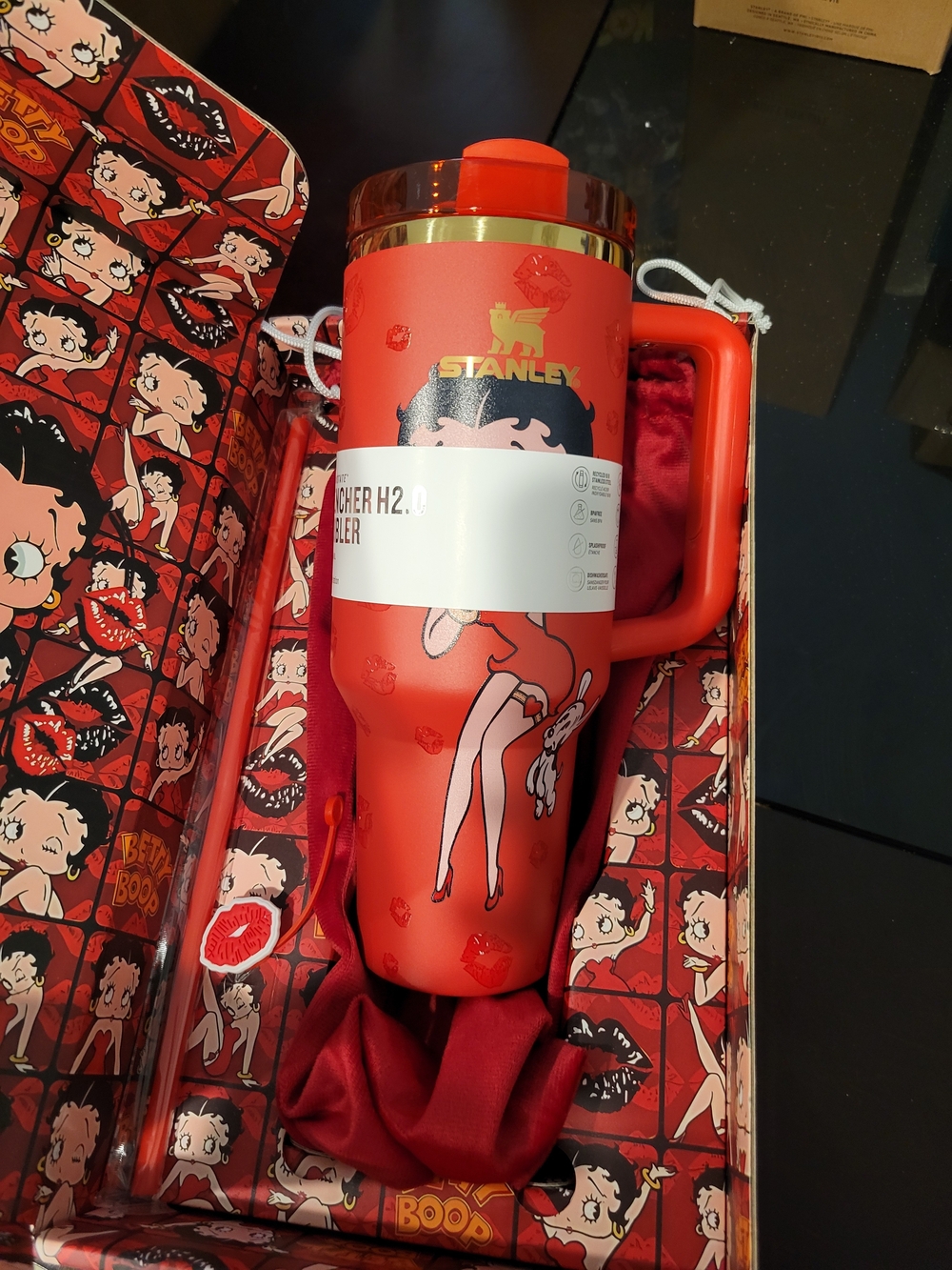 Stanley Betty Boop Red Travel Tumbler with Handle